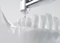 Root treatment with a drill closeup - 3D Rendering Royalty Free Stock Photo