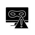 Rootkit black glyph icon