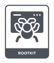 rootkit icon in trendy design style. rootkit icon isolated on white background. rootkit vector icon simple and modern flat symbol