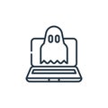 rootkit icon vector from cyber security concept. Thin line illustration of rootkit editable stroke. rootkit linear sign for use on