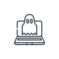 rootkit icon vector from cyber security concept. Thin line illustration of rootkit editable stroke. rootkit linear sign for use on Royalty Free Stock Photo