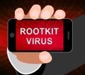 Rootkit Virus Cyber Criminal Spyware 2d Illustration Royalty Free Stock Photo