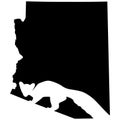 Roots, arizona, map, state, ringtail, ring, tailed, cat, Hand drawn, svg, free, free svg file, eps, dxf, vector, logo, silhouette