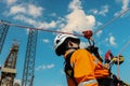 Rope access Abseiling from a height