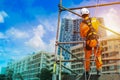 Rope access and abseiling in construction site