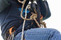 Rope access irata worker Royalty Free Stock Photo