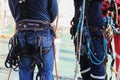 Rope access irata worker Royalty Free Stock Photo