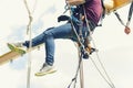 Rope access irata worker Royalty Free Stock Photo