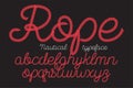 Rope alphabet vector font Royalty Free Stock Photo