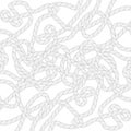 Rope background. Pattern with monochrome rope loop. Black and white bight