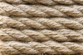 Rope background - texture. Old ropes on boat as background. Coiled rope close up Royalty Free Stock Photo