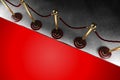 Rope barrier with red carpet Royalty Free Stock Photo