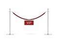 Rope barrier with a vip sign
