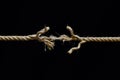 Rope breakage Royalty Free Stock Photo