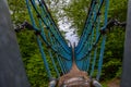 Rope bridge in Aqua magica park in Bad Oeynhausen Royalty Free Stock Photo