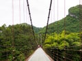 Rope bridge Heart mountain at Surat Thani, Thailand