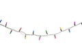 String of Christmas lights decoration isolated on white background Royalty Free Stock Photo