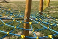 Rope climbing frame in the shape of cobwebs