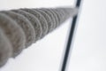 Rope closeup - Thick coiled rope with end Royalty Free Stock Photo