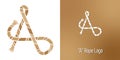 Rope Concept Letter A Logo Royalty Free Stock Photo