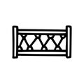 rope fence black line vector doodle simple icon Royalty Free Stock Photo