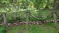 Rope Fence and Coconut Husk Yard Border