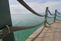 Rope fence and the sea