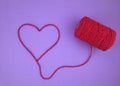 Rope forming a heart