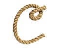 Rope forming letter C Royalty Free Stock Photo