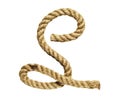 Rope forming letter C Royalty Free Stock Photo