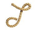 Rope forming letter C