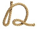 Rope forming letter D