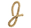 Rope forming letter J