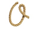 Rope forming letter O Royalty Free Stock Photo