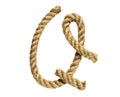 Rope forming letter Q