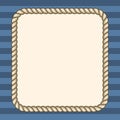 Rope frame over striped background