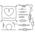 Rope frames and knots - borders Royalty Free Stock Photo