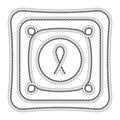 Rope frames square and round Royalty Free Stock Photo