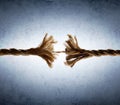 Rope Frayed In Tension Royalty Free Stock Photo
