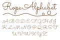 Rope hand drawn alphabet