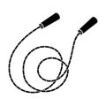 Rope with handles.Jump rope endurance training.Gym And Workout single icon in black style vector symbol stock