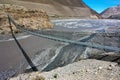 Rope hanging suspension bridge above Kali Gandaki Royalty Free Stock Photo