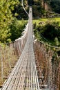 Hiking trail on the way at Langtang National Park trekking in Himalayan mountains, Nepal Royalty Free Stock Photo