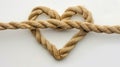 A Rope Heart Knot Creation.AI generated image Royalty Free Stock Photo