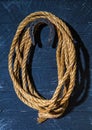 Rope horseshoe wall Royalty Free Stock Photo