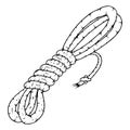 Rope icon. Vector illustration of a coil of rope.