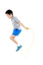 Rope jumping boy