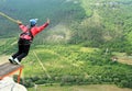 Rope jumping., bungee