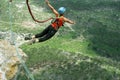Rope jumping.Bungee jumping.