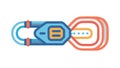 Rope Key Solution Icon with Letter B, Unlocking Access, Secure Data, vector design Generative AI Royalty Free Stock Photo